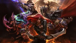 Lol 1920 X 1080 Gaming Katarina With Champions Wallpaper