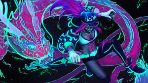 Lol Kda Akali Dragon Wallpaper