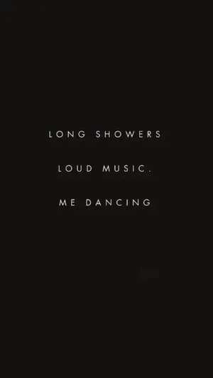 Long Showers Aesthetic Black Quotes Wallpaper