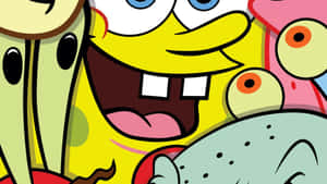 Look At All These Fun And Lovable Spongebob Squarepants Characters! Wallpaper
