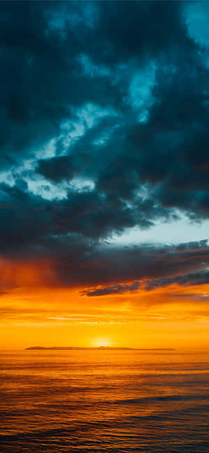 Look Towards The Horizon As Black Clouds Ominously Loom Wallpaper