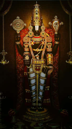 Lord Balaji Traditional Artwork Wallpaper