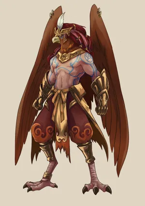 Lord Garuda's Humanoid Form Wallpaper