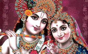 Lord Krishna 4k And Lady Radha Digital Art Wallpaper