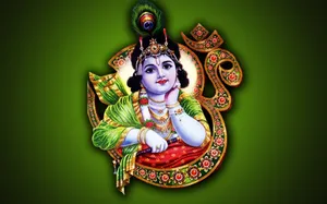 Lord Krishna 4k Devanagari Script Graphic Art Wallpaper