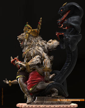 Lord Narasimha Statue Wallpaper