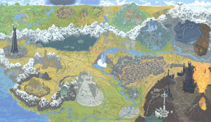Lord Of The Rings Landscape Colorful Map Wallpaper