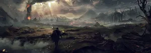 Lord Of The Rings Landscape Destroyed Land Wallpaper