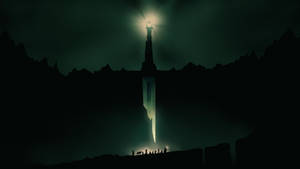 Lord Of The Rings Landscape Emerald Castle Wallpaper