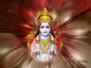 Lord Rama Dark Red Abstract Wallpaper