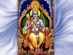 Lord Rama With His Bow And Arrow Wallpaper