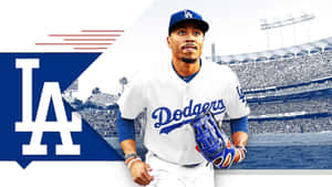 Los Angeles Dodgers Player Stadium Graphic Wallpaper