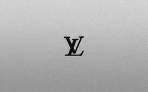 Louis Vu Logo On A Silver Background Wallpaper
