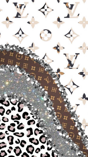 Louis Vuitton Aesthetic Animal Print Rhinestones Wallpaper