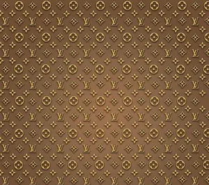 Louis Vuitton Logo Desktop Brown Base Color Wallpaper
