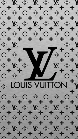 Louis Vuitton Logo On A Black And White Background Wallpaper