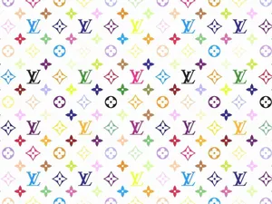 Louis Vuitton Monogram White Base Desktop Wallpaper