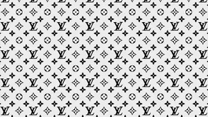 Louis Vuitton Print Black And White Wallpaper