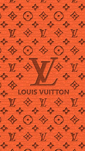 Louis Vuitton Print Orange Wallpaper