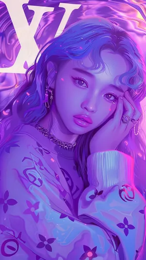 Louis Vuitton Purple Fantasy Artwork Wallpaper