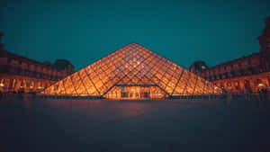 Louvre Museum Panoramic View Wallpaper