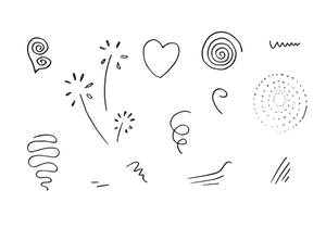 Love Black And White Random Doodles Wallpaper