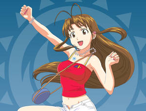 Love Hina Happy Naru Wallpaper