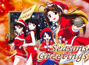 Love Hina Season Greetings Wallpaper