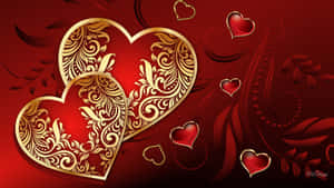 Love Is In The Air With This Beautiful Red Heart Wallpaper