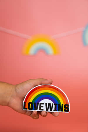 Love Wins Sticker Aesthetic Lgbt Rainbow Wallpaper