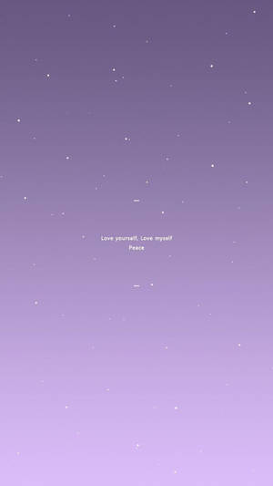 Love Yourself Pastel Purple Tumblr Wallpaper