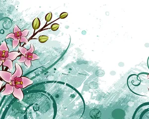 Lovely Flowers Design Wallpaper