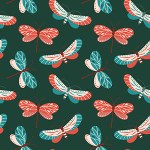 Lovely Pastel Butterflies And Dragonflies Wallpaper