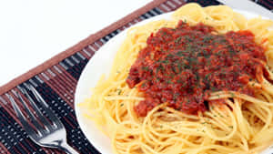 Lovely Plate Of Spaghetti Wallpaper