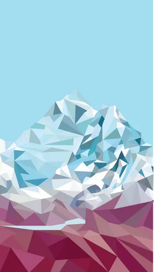 Low Poly Mountain Everest Wallpaper
