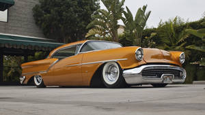 Lowrider 1957 Yellow Mustard Oldsmobile Wallpaper