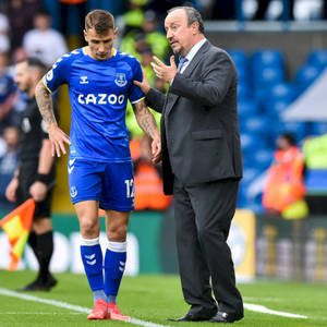 Lucas Digne Rafael Benitez Full Body Wallpaper