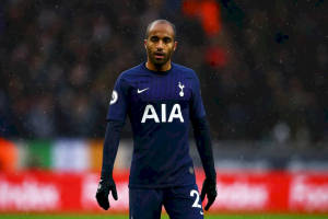 Lucas Moura Wearing Dark Blue Jersey Wallpaper