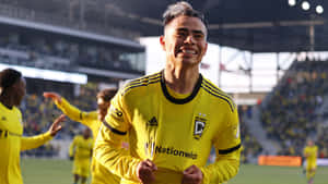 Lucas Zelarayan Smiling On The Field Wallpaper