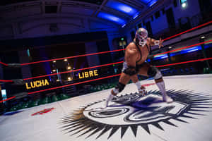 Lucha Libre Wrestler Readyto Fight Wallpaper