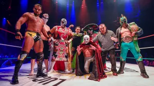 Lucha Libre Wrestlers Showdown Wallpaper