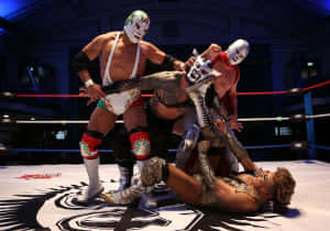 Lucha Libre Wrestling Action Wallpaper