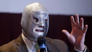 Luchador El Santo Speaking Event Wallpaper