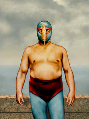 Luchador_with_ Popsicle_ Artwork Wallpaper