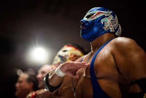 Luchadorin Blue Mask Wallpaper