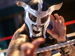 Luchadorin Silver Mask Wallpaper