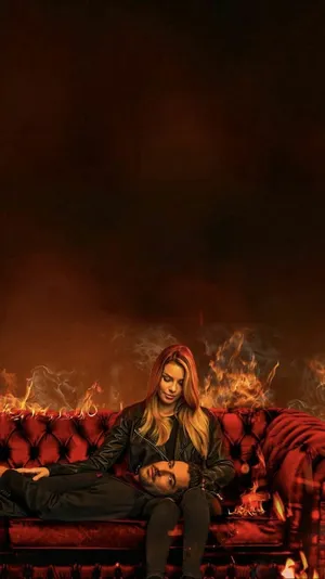 Lucifer & Chloe Fiery Love Wallpaper