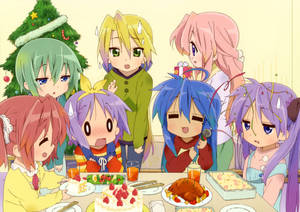 Lucky Star Anime Kids Wallpaper