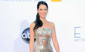 Lucy Liu During Emmys 2012 Red Carpet Wallpaper