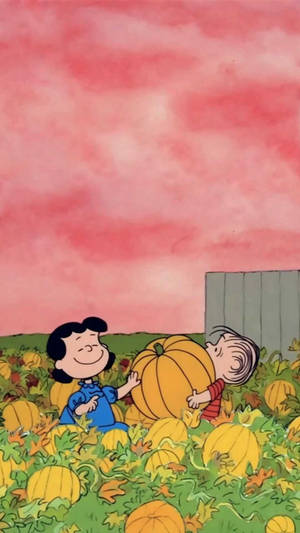 Lucy Van Pelt Charlie Brown Pumpkin Wallpaper